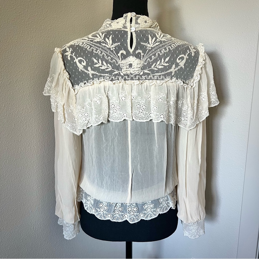RARE EXC • Free People Florence Victorian Blouse • - Picture 6 of 11